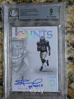 2017 Alvin Kamara ENCASED Scripted Signatures DIAMOND Auto 1/1 BGS 9/10