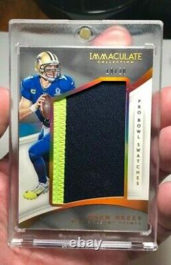 2017 Immaculate Drew Brees Acetate PRO BOWL SUPER PATCH #10/20 Saints Must SEE