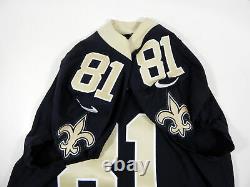 2017 New Orleans Saints Bowman #81 Game Issued Black Jersey
