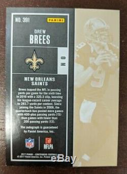 2017 Panini Contenders Playoff Ticket #391 Drew Brees #d 3/10 Autograph Auto
