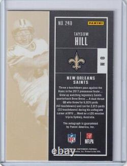 2017 Panini Contenders TAYSOM HILL Rookie Ticket Auto #249 New Orleans Saints
