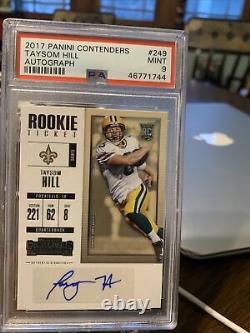 2017 Panini Contenders Taysom Hill Auto Rookie RC PSA 9