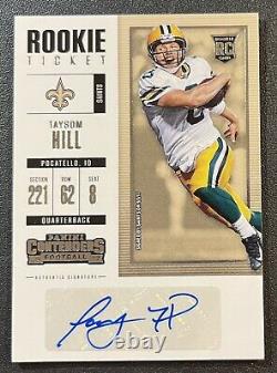 2017 Panini Contenders Taysom Hill Autograph Rookie Ticket #249 Saints RC Auto