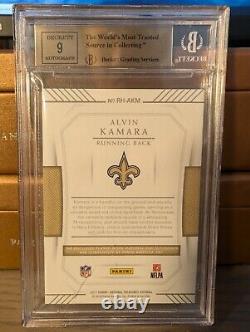 2017 Panini National Treasures Alvin Kamara Rookie Hat Auto NFL Shield /3