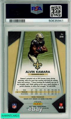 2017 Panini Prizm Alvin Kamara #291 Prizm Rookie New Orleans Saints Psa Mint 9