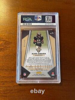 2017 Panini Prizm Alvin Kamara Rookie Auto Blue Wave RC 94/149 PSA 9