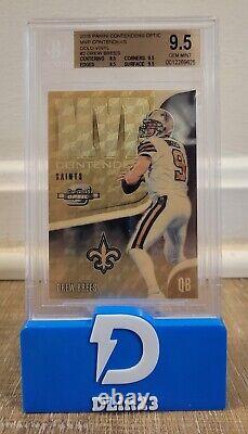 2018 Contenders Optics Drew Brees Mvp Contenders Gold Vinyl #1/1 Bgs 9.5 True