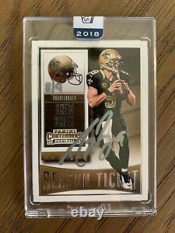 2018 Honors Drew Brees 2015 Contenders On Card Auto New Orleans Saints /9