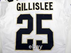 2018 New Orleans Saints Mike Gillislee #25 Game Used White Jersey Benson Patch
