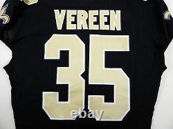2018 New Orleans Saints Shane Vereen #35 Game Issued Black Jersey Benson Patch