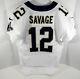 2018 New Orleans Saints Tom Savage #12 Game Issued White Jersey Benson Patch
