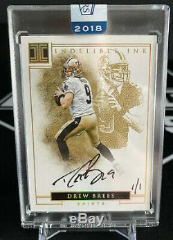 2018 Panini Honors Drew Brees Impeccable Indelible Ink Autograph 1/1