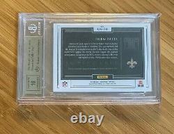 2018 Panini Impeccable Jersey Number #8/9 Drew Brees Autograph BGS 9.5 Auto 10