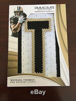 2018 Panini MICHAEL THOMAS Immaculate Collection Nameplate Nobility 1/6 Letter