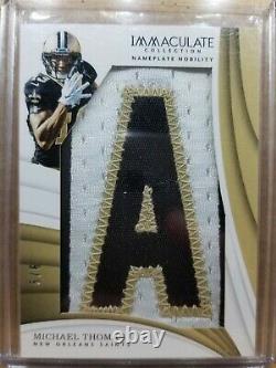 2018 Panini MICHAEL THOMAS Immaculate Collection Nameplate Nobility 5/6 Letter