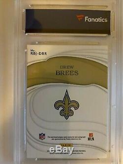 2019 Immaculate Collection Drew Brees Auto #'d 9/10 JERSEY # eye black patch