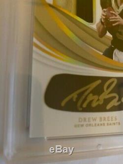2019 Immaculate Collection Drew Brees Auto #'d 9/10 JERSEY # eye black patch