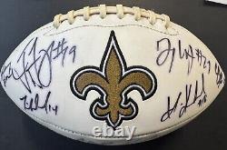 2019 New Orleans Saints Multi-Signed x22 Autographed NFL Football Beckett LOA