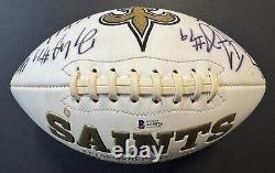 2019 New Orleans Saints Multi-Signed x22 Autographed NFL Football Beckett LOA