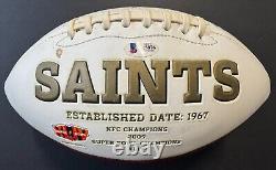 2019 New Orleans Saints Multi-Signed x22 Autographed NFL Football Beckett LOA