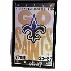 2019 New Orleans Saints OFFICIAL NFL HATCH SHOW PRINT DRAFT POSTER Nashville TN
