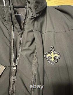 2019 Nike New Orleans Saints Shield On-Field Coaches Jacket Men's Size L (RARE)