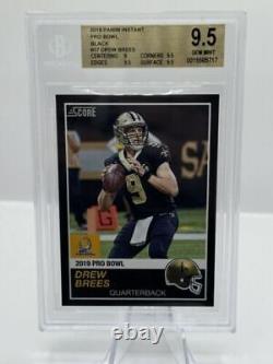 2019 Panini Instant Pro Bowl Black #17 Drew Brees New Orleans Saints 1/1 BGS 9.5