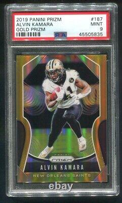 2019 Panini Prizm Alvin Kamara Gold Prizm 6/10 PSA 9 MINT