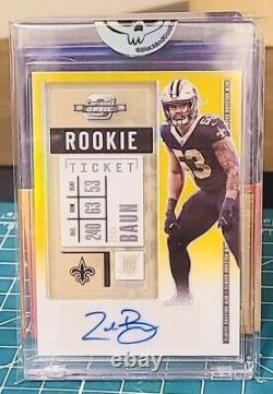 2020 Contenders Optic ZACK BAUN Rookie Ticket Gold Prizm Auto 01/10 Eagles #167