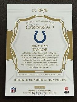 2020 Flawless JONATHAN TAYLOR RUBY Rookie Shadow Signatures AUTO #/15! COLTS