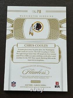2020 PANINI Flawless CHRIS COOLEY GAME WORN USED RUBY PATCH! /15! WFT! SKINS