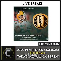 2020 Panini Gold Standard Football 12 Box Full Case #f506 Pick Your Team