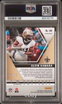 2020 Panini Mosaic Alvin Kamara Pink Fluorescent /10 PSA 10 New Orleans Saints