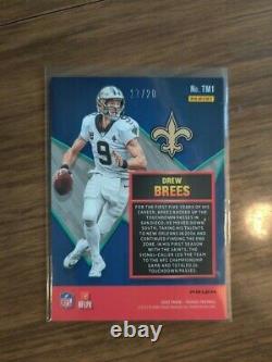 2020 Panini Mosaic Drew Brees SP Touchdown Masters Gold Fluorescent #17/20 Rare