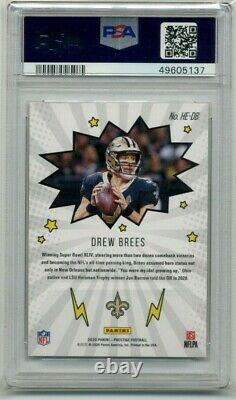 2020 Panini Prestige Drew Brees Heroes PSA 10 Pop 8