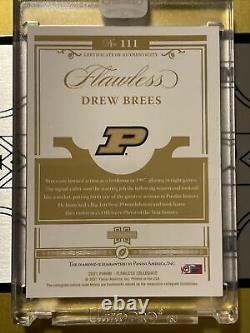2021 Flawless Collegiate Drew Brees Diamond Encased 20/25 Purdue Saints