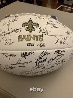 2022 Baden New Orleans Saints Litho Signed Team Football