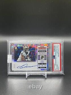 2022 Contenders Cracked Ice Auto #13/22 Chris Olave PSA 10 New Orleans Saints