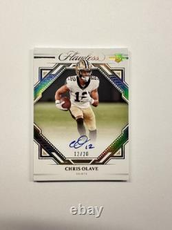 2022 Flawless Chris Olave Rookie Frame Auto Jersey # 12/20 New Orleans Saints