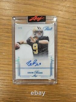 2022 Leaf Drew Brees New Orleans Saints Autograph Football Trading Card (2/5)