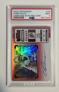 2022 Panini Contenders Chris Olave Red Rookie Ticket Auto