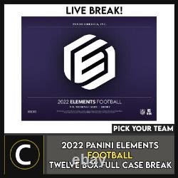 2022 Panini Elements Football 12 Box (full Case) Break #f1004 Pick Your Team