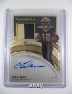 2022 Panini Immaculate Chris Olave Rookie Patch Auto /99 True New Orleans Saints