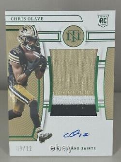 2022 Panini National Treasures RPA Green Jersey Number #167 Chris Olave /12