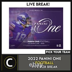 2022 Panini One Football 5 Box Break #f1178 Pick Your Team