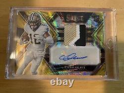 2022 Panini Select Prizm Football Gold Wave RPA Chris Olave New Orleans Saints