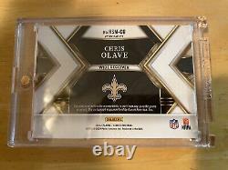 2022 Panini Select Prizm Football Gold Wave RPA Chris Olave New Orleans Saints