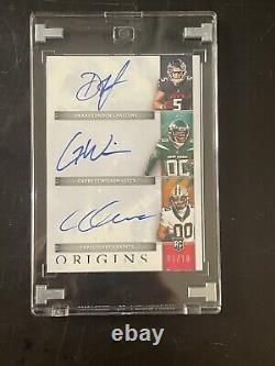 2022 Rookie WR Trio ON CARD Auto Wilson/London/Olave 1/10! WOW