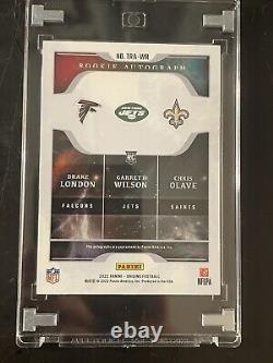 2022 Rookie WR Trio ON CARD Auto Wilson/London/Olave 1/10! WOW