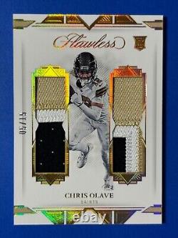 2023 Flawless Rookie Jersey Ssp #05/15 Chris Olave New Orleans Saints Football